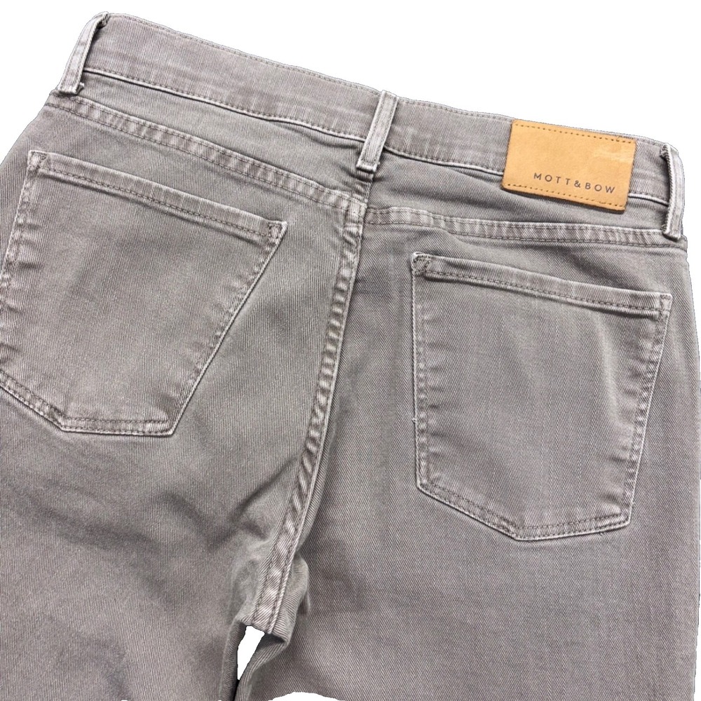Mott & Bow Jeans Mens 29 Slim Gray Stretch Five Pocket Zip Fly Comfort Denim
